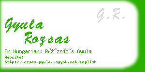gyula rozsas business card